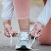 Close-up of running shoes, representing motivation for weight loss through self-hypnosis