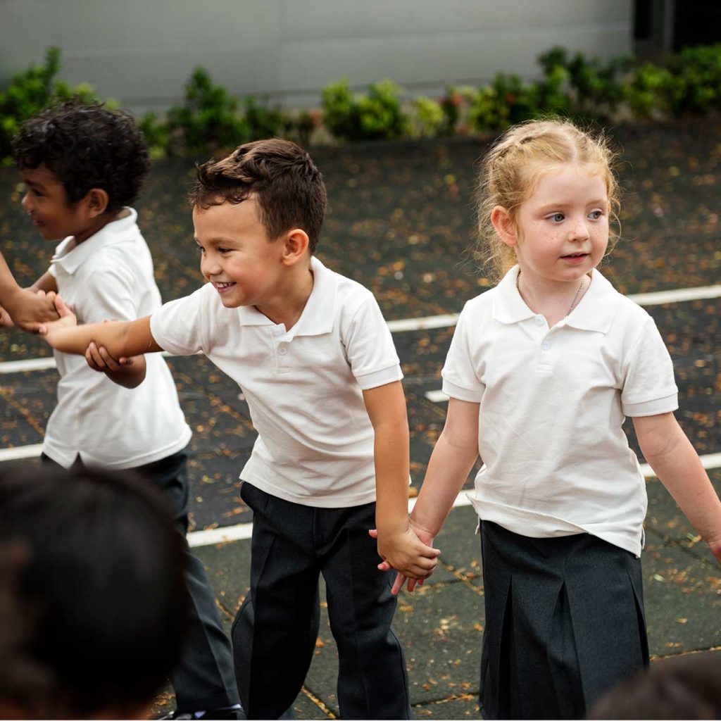 Confident schoolchild with backpack, self-hypnosis for school readiness