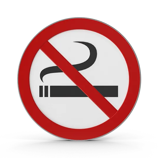 A No Smoking Sign On A White Background In Sydney.
