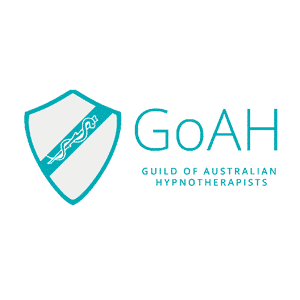 Logo Of The Guild Of Australian Hypnotherapists (Goah) Featuring A Shield With A Stylized Design And The Text &Quot;Guild Of Australian Hypnotherapists&Quot;.